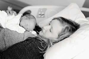 birth mother and child